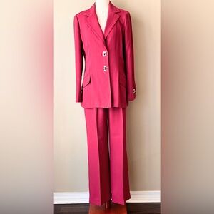 Chic Burgundy 2 Piece Suit